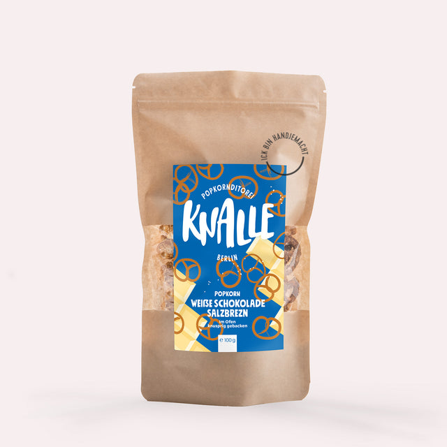 Weiße Schokolade Salzbrezn Popcorn