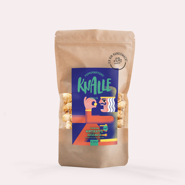 Winterapfel Haselnuss Popcorn – vegan & saisonal limitiert