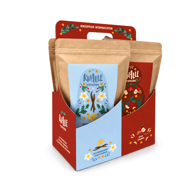 Fourpack Weihnachtsedition – 4 Sorten Popcorn – limitiert