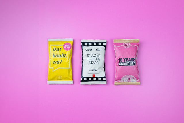 Personalisierte Knalle Minis als Mitarbeitergeschenk