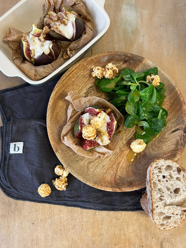 Popcorn-Feigen mit Ziegenkäse