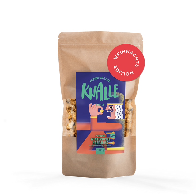 Winterapfel Haselnuss Popcorn – vegan & saisonal limitiert
