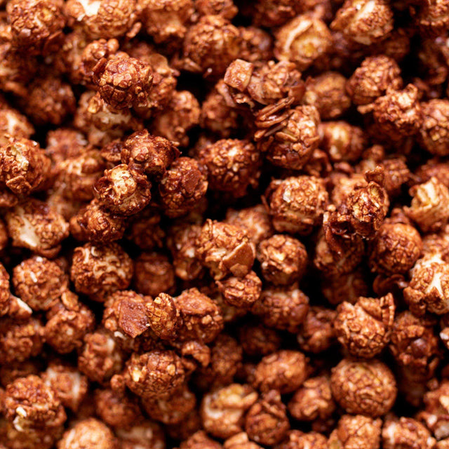 Dunkle Schokolade Geröstete Mandel Popcorn